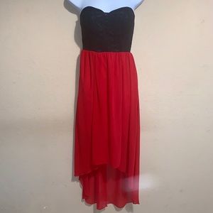 My Michelle black and red bustier dress size 9